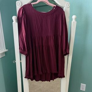 Umgee Deep Burgundy Tunic Top